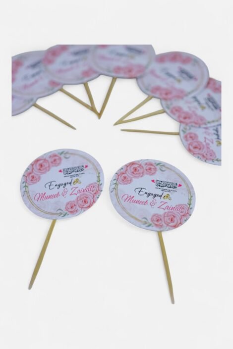 Luxury Custom Nikkah & Engagement Sweet Toppers – design 13