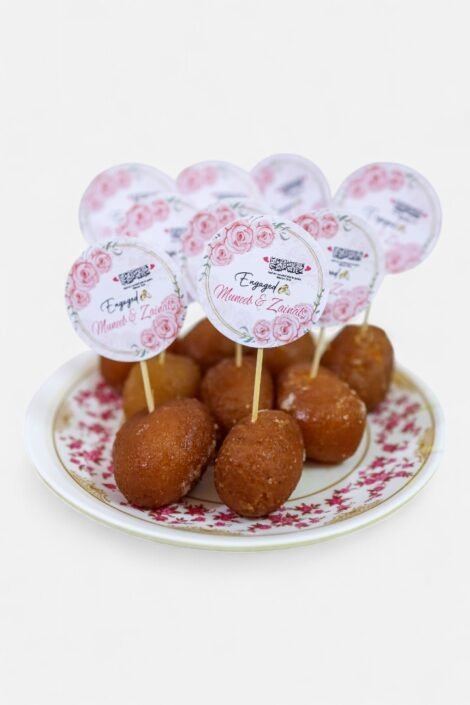 Luxury Custom Nikkah & Engagement Sweet Toppers – Design 6