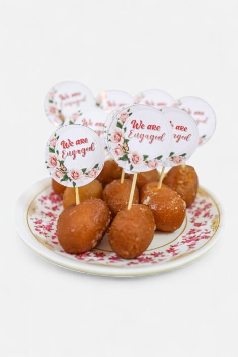 Luxury Custom Nikkah & Engagement Sweet Toppers – Design 7