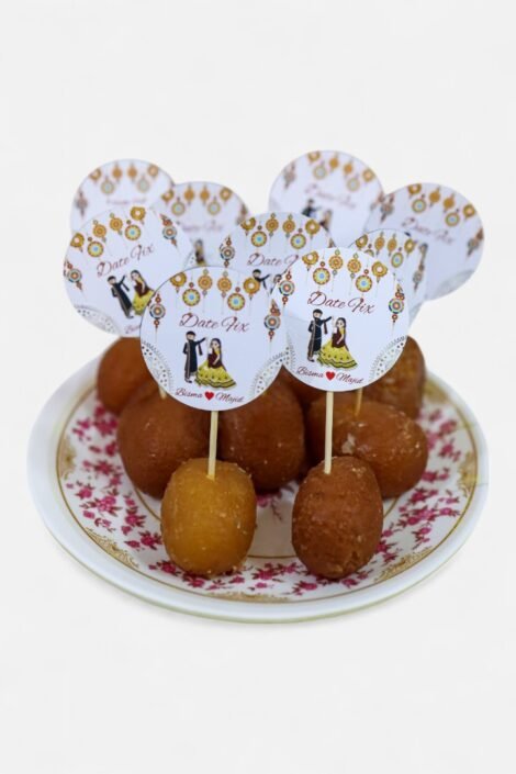 Luxury Custom Nikkah & Engagement Sweet Toppers – Design 8