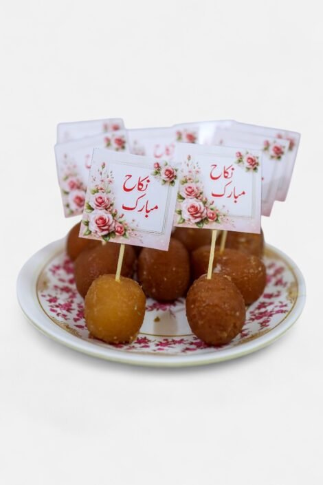 Luxury Custom Nikkah & Engagement Sweet Toppers – Design 9