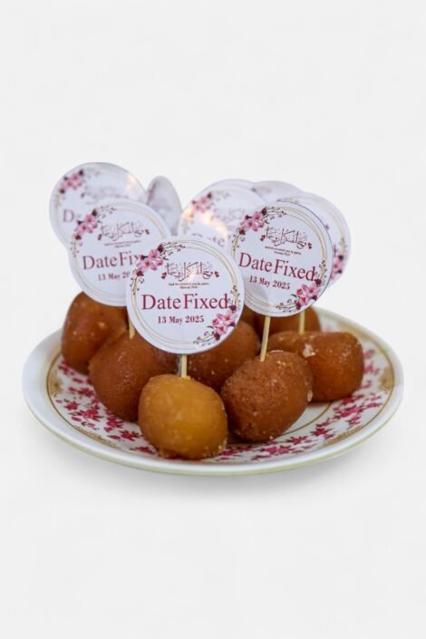Luxury Custom Nikkah & Engagement Sweet Toppers – design 12